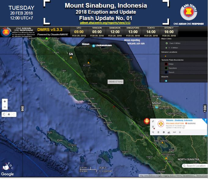 FLASH UPDATE: No. 01 - Mount Sinabung, Indonesia 2018 Eruption and Update