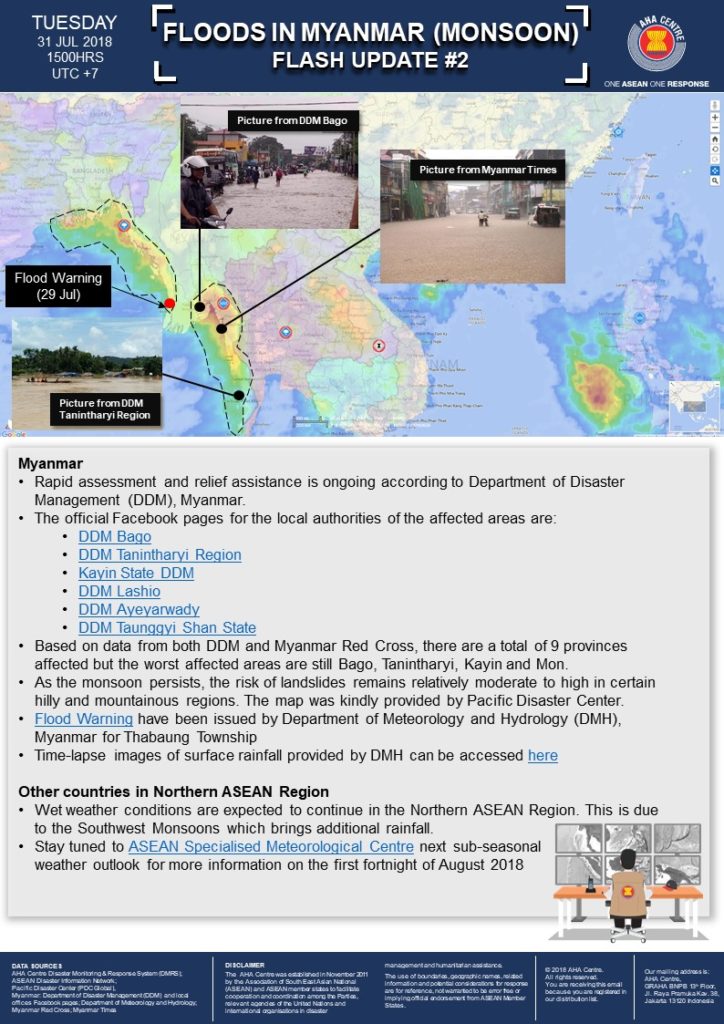 FLASH UPDATE: No. 02 - Floods in Myanmar